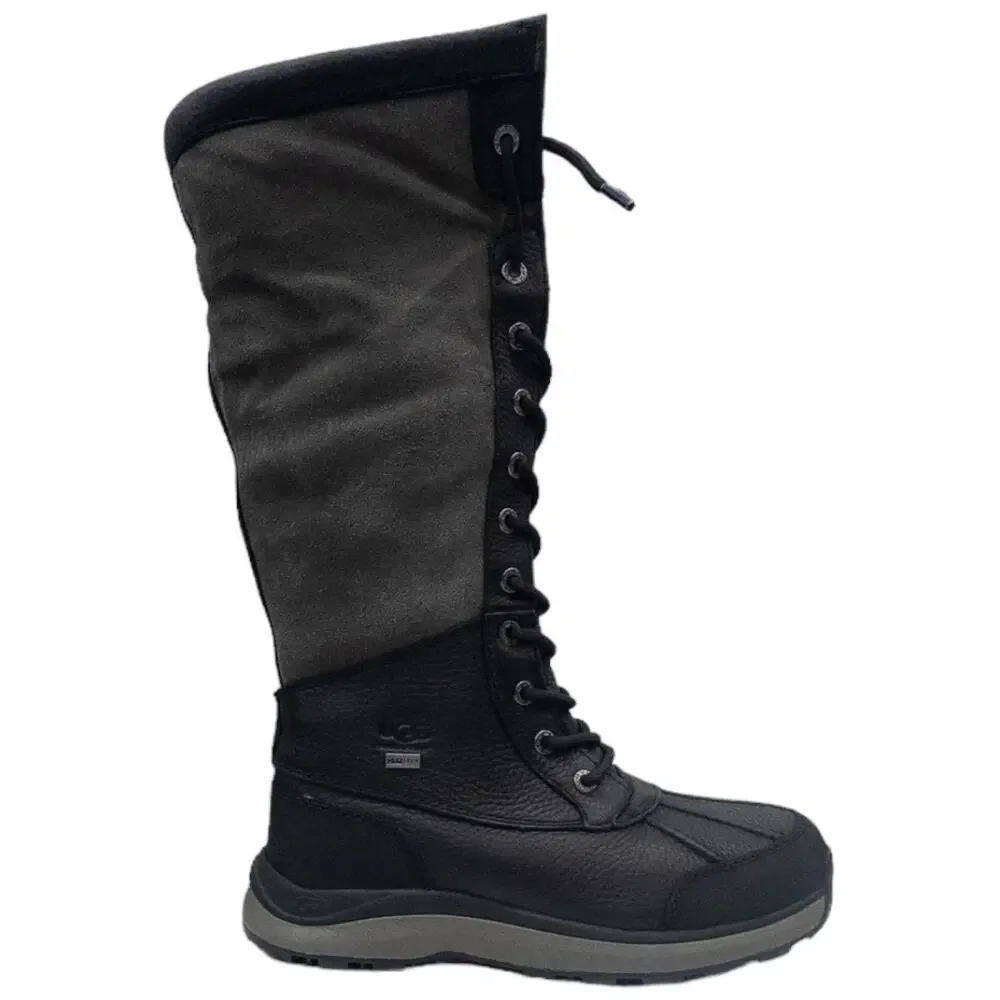 Authentic Ugg Adirondack III Tall Boot Black Gray Womens Waterproof Winter Snow